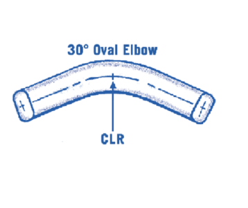 30° Oval Steel Elbow