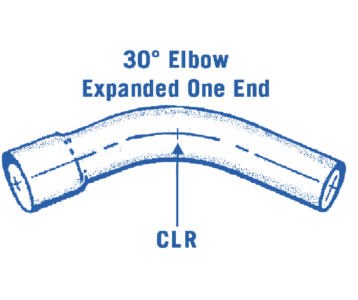 30° Round Steel Elbows Expanded One End
