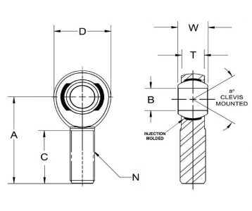 KMX / KMXL : 3-Piece, Alloy Steel, Heat Treated - Nylon Race