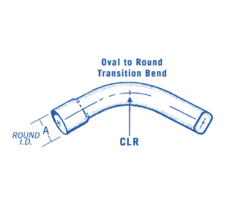 Oval to Round Steel Transition Bend