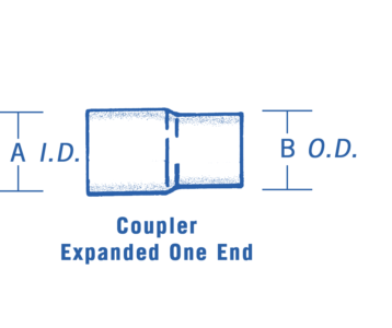 Round Steel Coupler Expanded One End