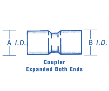 Round Steel Coupler Expanded Both Ends