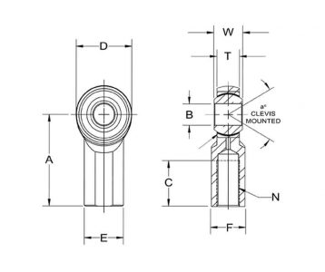 SCF-T / SCFL-T : 2-Piece, Stainless Steel, PTFE Lined